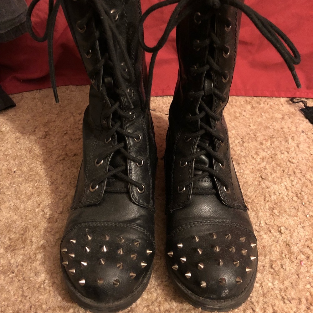 Black Spiked Combat boots